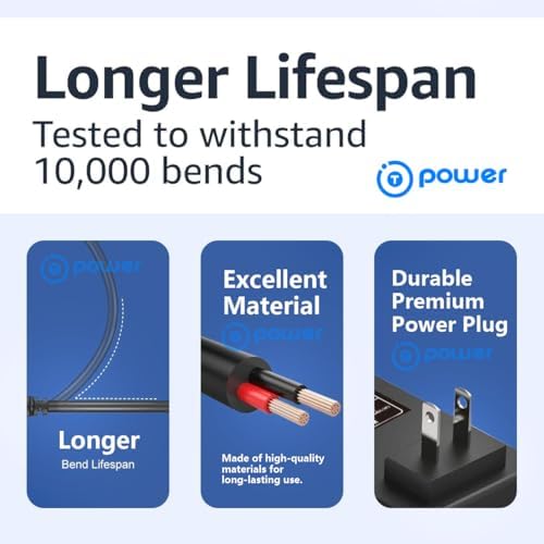 T-Power Charger for Toshiba PH3100U-1EXB PH3100U-1E3S PH3200U-1E3S S,N: 4B13766DN WA-24E12FU External HDD Replacement Switching Power Supply Cord Charger