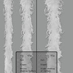 Larryhot 80g Red Feathers Boa - 2Yards Fluffy Boa for Party Bulk,Halloween Costume,Christmas Tree,Concert,and Home Decoration (80g - Red)