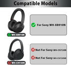 WH-XB910N Replacement Ear Pads, Upgrade Cooling Gel Earpads Cushions for Sony WH-XB910N Noise Cancelling Headphones, Ear Pads Cushions with Soft Memory Foam and Buckle(Black)