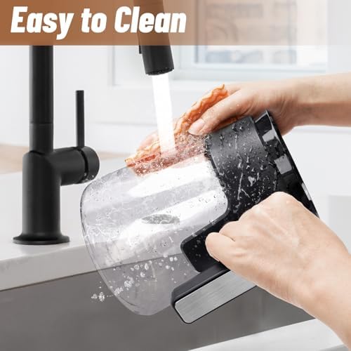 12 Cup Coffee Pot Replacement for Ninja Coffee Maker CFP101 CFP201 CFP301 CFN601 CFP250A CFP300 CFP307, Glass Carafe Replacement with Brew-Through Lid, Ninja Coffee Pot Replacement with Sturdy Handle