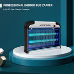 Indoor Electric Bug Zapper, 2800V Powerful Flying Insect Mosquito Killer w/ 20W Blue Light Attract, Plug-in Pest Control Machine for Moth, Fruit Fly, Fungus Gnat, Garage Bug Catcher/Eliminator/Trap