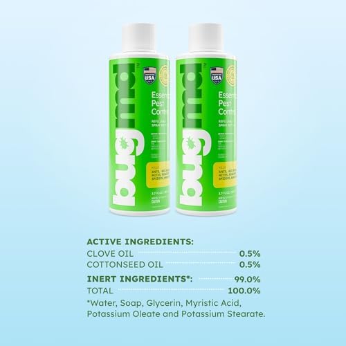 BugMD Pest Control Essential Oil Concentrate (3.7 oz, 2 Pack) - Plant Powered Bug Spray Quick Kills Flies, Ants, Roaches, Mosquitoes, and More