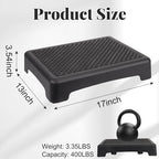 RayLove Mobility One Step Stool for Adults & Seniors, Non-Slip Bathroom Step Stool, Indoor/Outdoor Portable Stair Assist, Platform Step for Office, Kitchen, Cars and Bedroom, 400lbs Capacity, Black