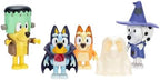Bluey Figure 4-Packs, Halloween, 2.5" Poseable Figures of Bluey, Bingo, Chloe & Lucky Dressed in Halloween Costumes, with Accessories, Kids Can Recreate Their Favorite Moments from The Bluey TV Show