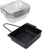 Universal Grease Pan for Nexgrill 720-0830X 720-0830H 720-0888 720-0888S 720-0896B 720-0896 Cuisinart CGG-7400, Grease Catcher with 15-Pack Aluminum Drip Liner for Nexgrill Replacement Parts