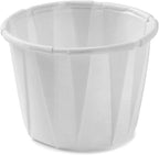 Vakly Disposable Paper Souffle Medicine Cups 1/2 Ounce [Pack of 500] Cups for Medication Distribution, Pills, Tasting, Condiments, Food and Dessert Serving (500)