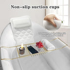 Full Body Bath Pillow, Spa Bath Pillows for Tub Neck and Back Support, Luxury Bath Tub Pillow with Laundry Bag, Bathtub Accessories for Women Relaxing
