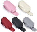 Sunglasses Holders for Car Sun Visor, 2pack Magnetic Leather Glasses Eyeglass Hanger Clip for Car, Visor Sunglasses Holder Clip Car Accessories for Truck