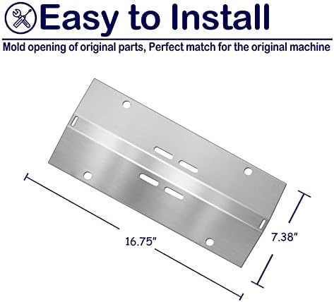 Grill Heat Plates Shield Stainless Steel Burner Cover BBQ Replacement Parts for Cuisinart CGG-200, CGG-220, CGG-240 All Foods Portable Gas Grillls