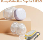 NCVI Hands-Free Breast Pump Collection Cups for 8122-3/8123/8787/8786, Wearable Breast Pump Cup for Leaking Milk, Original Breast Pump Replacement Accessoy, 5 oz/150ml