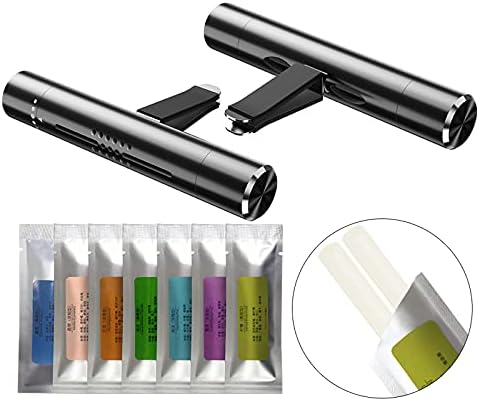 Car Air Fresheners Scents Diffuser Vent Clips Perfume Essential Oil sticks Fro Women Men Automotive Fragrance Decoration Accessories(Black)