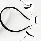 BIKCZEWIN 10PCS Flex No Pressure Headbands for Women Comfortable Plastic Skinny Headache Free Hair Loop No Slip Teeth Comb Hair Accessories for Girls Glasses Friendly