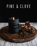 Scented Candles for Men | Pine and Clove Scented Candle | Winter Candle, Soy Candles, Mens Candles for Home, Long Lasting Candles, Aromatherapy Candles, Pine Scented Candle | Masculine Candle