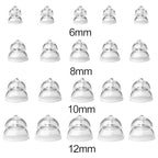 MiniFit Power Domes for Oticon Hearing Aids, 6mm, 8mm, 10mm, 12mm Replacement Domes for Oticon Mini RITE Hearing Aids with Cleaning Brush Tools Kit (10MM)