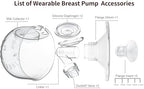 Full Set Milk Collector Cup Compatible with Only Momcozy S12 Pro/S9 Pro Wearable Breast Pump,Duckbill Valve Updated with Free Rotation,Extra 5pcs Flange Inserts,NOT for S9/S12,Replacement Parts,24mm