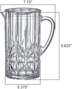 Amazing Abby - Stately - Acrylic Pitcher (80 oz), Clear Plastic Water Pitcher with Lid, Fridge Jug, BPA-Free, Shatter-Proof, Great for Iced Tea, Sangria, Lemonade, Juice, Milk, and More