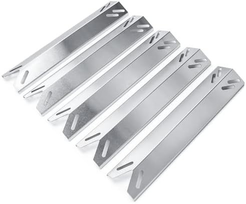 Hisencn 15.35'' Heat Plates for Cuisinart 2556, 2456, GAS2456AS, GAS2556AS, GAS1456ASO, GAS1456BSO, GAS2420AS, Heat Tents Replacement Parts for Cuisinart 5-Burner Gas Grill, Stainless Steel, 5-Pack