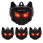 MAGIC CAT Solar Animal Repellent, Wild Animal Predator Red Eyes LED Blinking Lights, Waterproof Nocturnal Animal Repeller to Keep Skunk, Deer, Coyote, Raccoon Away from Garden Yard Farm Chicken Coop