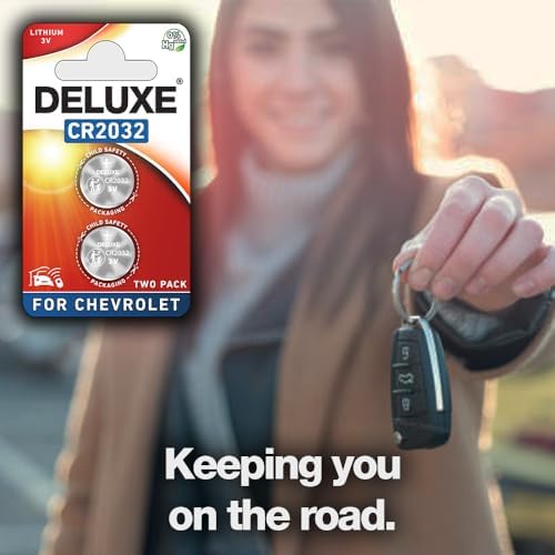 Key Fob Replacement Batteries for Chevy GMC (Silverado Equinox Malibu Sierra Traverse Cruze Impala Tahoe Terrain Acadia Yukon Colorado Camaro Suburban Trax Blazer Sonic Express) Remote Key (Pack of 2)