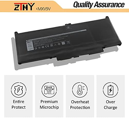 ZTHY MXV9V Laptop Battery Replacement for Dell Latitude 5300 5310 7300 7400, Latitude 5300/5310 2-in-1, Inspiron 7300/7306 2-in-1 Black Series P96G P97G P99G P100G 5VC2M 829MX 0829MX 7.6V 60Wh 4-Cell