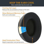 ATH M50X Earpads Cooling Gel Ear Cushions Pads, Upgraded Earcups Replacement for Audio Technica ATH-M50X/M40X/M30X/M20X, SteelSeries Arctis 7/5/3/Pro, HyperX Cloud 2/Cloud 3/Cloud Alpha Headphones