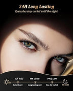 Heated Eyelash Curlers - Eye Lash Curler Heat with Eyelash Comb - Electric Eyelash Curler - Rizador De Pestañasey LED Display 3 Temp Settings USB Charge Natural Curling 24H for Women Makeup Tool Gifts