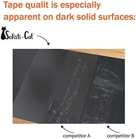 Sofisti-Cat Training Tape, Cat Tape for Furniture, Cat Scratch Deterrent for Furniture, Keep Cats from Scratching Furniture with Our Double -Sided Tape Cat Repellent