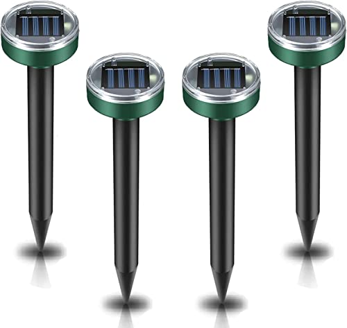 Mole Repellent for Lawns, Gopher Repellent Ultrasonic Solar Powered Waterproof Vole Repellent Gopher Repellent for Garden and Yard