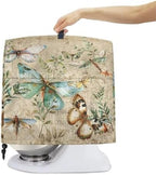 Stand Mixer Cover for Stand Mixer or Coffee Maker with Handle for KitchenAid Dust Cover with Pockets for Accessories (Butterfly and Leaves)