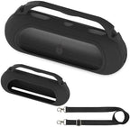 Silicone Cover Case for Beats Pill 2024 Wireless Bluetooth Speaker, Protective Stand Holder for Beats Pill Bluetooth Speaker Accessories with Should Strap (Black Case only)