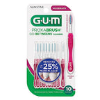 GUM Proxabrush Go-Betweens - Moderate, Interdental Brushes Between Teeth, Dental Picks for Plaque Removal, Safe for Braces & Dental Devices, 10ct (4Pk)