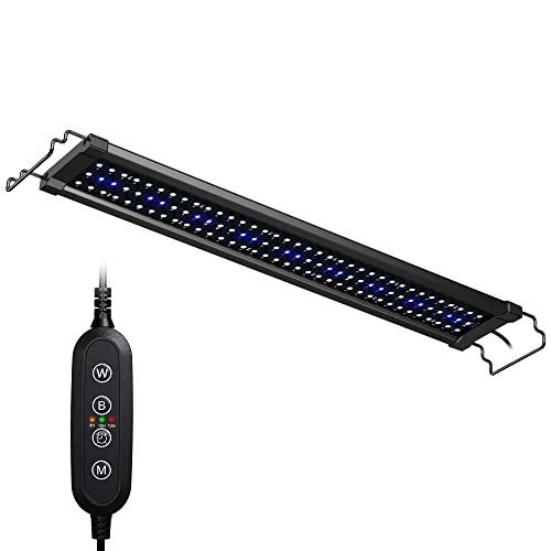 NICREW ClassicLED Gen 2 Aquarium Light, 18 Watts, Dimmable LED Fish Tank Light with 2-Channel Control, White and Blue LEDs, Size 24 to 30 Inch