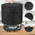 LUXJA Dust Cover Compatible with Ninja Crispi Air Fryer, Cloth Cover with Pockets Fits Ninja Crispi Portable Cooking System and Accessories, Black