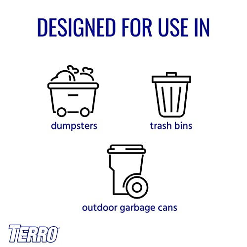 Terro T801SR Garbage Guard Trash Can Insect Killer - Kills Flies, Maggots, Roaches, Beetles, and Other Insects - 2 Pack