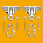 Jungle Gym Kingdom Swing Set Hangers - 2 Heavy Duty Brackets with Locking Snap Hooks for Porch, Patio, Playground - Indoor/Outdoor Hardware & Accessories