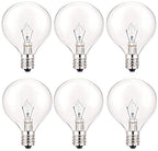 SerBion 40 Watt Light Bulbs E12 Candelabra Base 120Volt Round Light Bulb for Chandelier Table Lamp Wall Sconces Candle Lamp Wax Melter (Soft Warm White)