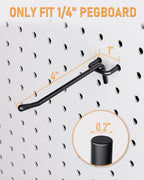 INCLY 60 Pack 4 Inch Black Pegboard Hooks, 1/4" Heavy Duty Peg Board Shelving Hooks Accessories, Peg Board Tool Hangers Only Fit 1/4" Pegboard Hanging Tools Garage, Craft Organizing, Kitchen, Store