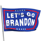 2024 Trump Flag for Don't Blame Me I Voted for Trump & Let‘s Go Brandon, 3x5 Ft Trump Banner with Brass Grommets Outdoor, Decoration Premium Presidential Election Banner 100D Polyester, UV Protection