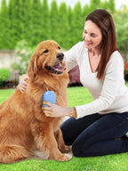2PCS Dog Bath Brush, Dog Shampoo Brush, Silicone Curry Brush, Pet Scrubber for Short&Long Haired Dogs Cats Massage Comb, Soft Shedding Bathing Washing Brush, Essential Puppy Grooming Accessories