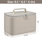 Digital Hand Mixer Carrying Bag for KitchenAid 5/6/ 7/9 Ultra Power Speed Hand Mixers, Portable Travel Storage Case Bag with Handle for Kitchen Aid Mixer Accessories (Box Only) (Beige)