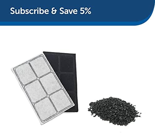 PetSafe Drinkwell Premium Pet Fountain Replacement Carbon Filters,Cat Water Fountain Filters, Contains 50% More Carbon (Pack of 12)