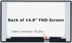 Screen Replacement for NV140FHM-N4N Grade A+ Matte FHD 1080p IPS 30pin Non-Touch 14.0" LED LCD Display with Tools Tape