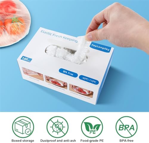 100pcs Bowl Covers Bread Proofing, Fits Bowls up to 12", Shower Caps Sourdough Bread Baking Supplies accessories, Sourdough Proofing Covers, BPA Free, Food Grade
