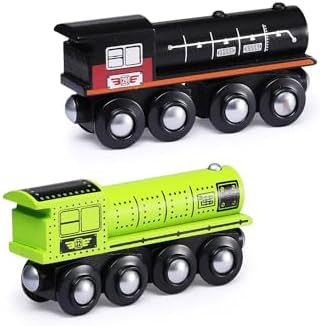 SainSmart Jr. Wooden Train Set Accessories, Magnetic Toy Car Set (10 PCS), Compatible with All Major Brands, Gift for Toddlers, Boys, and Girls Aged 3+