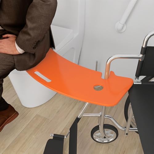 Curved Transfer Board Wheelchair Accessories for Transferring to Wheelchair ，Chair, Bed, Toilet, Car for Patient, Elderly, Disabled, 31.1 * 9.84 * 0.46" 3.64 lbs ABS Transfer Devices (Orange)