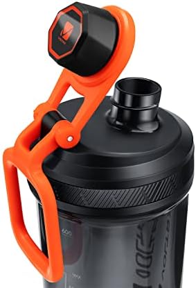 VOLTRX Electric Protein Shaker Bottle - USB Rechargeable Mixer Cup for Shakes and Meal Replacements, BPA-Free Tritan, 24oz