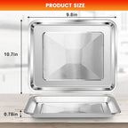 GWY Toaster Oven Tray Replacement for Cuisinart TOA-29 TOA-28 AFR-25 Toaster Air Fryer Convection Oven, Steel Pan Air Fryer Tray Replacement Air Fryer Toaster Oven Accessories