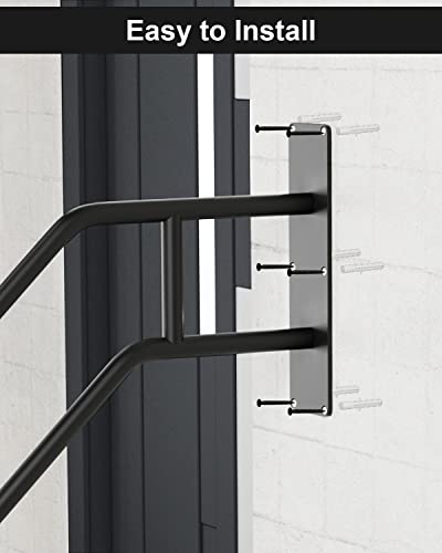 Handrails for Outdoor Steps Stair Railing Indoor, 1 to 3 Steps Stairs Wall Mounted Metal Handrail for The Elderly, Kids, Disabled, Pregnant Women