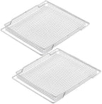 BOV800XL Air Fryer Basket Replacement Parts for Breville Countertop Smart Oven Air Fryer Rack 304 Stainless Steel Oven Rack Convection Toaster Oven BOV845BSS Wire Rack B0V800XL Mesh Basket 2 Pcs