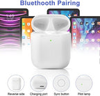 Charging Case Compatible with Airpods 1st & 2nd Generation, Airpods1st & 2nd Wireless Charger Case Replacement with Sync Button and Built-in 450 mAH Battery (No Earbuds Include)